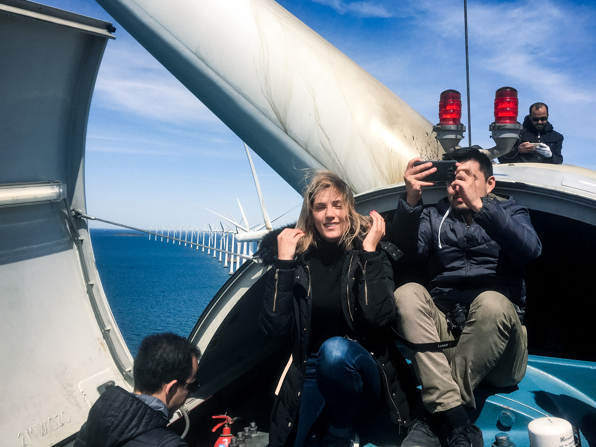 People on the windmill